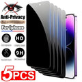 5Pcs Full Cover Privacy Screen Protector for Iphone 17 16 11 12 13 14 15 Pro Max Anti-Spy Screen Protector for Iphone X XS XR