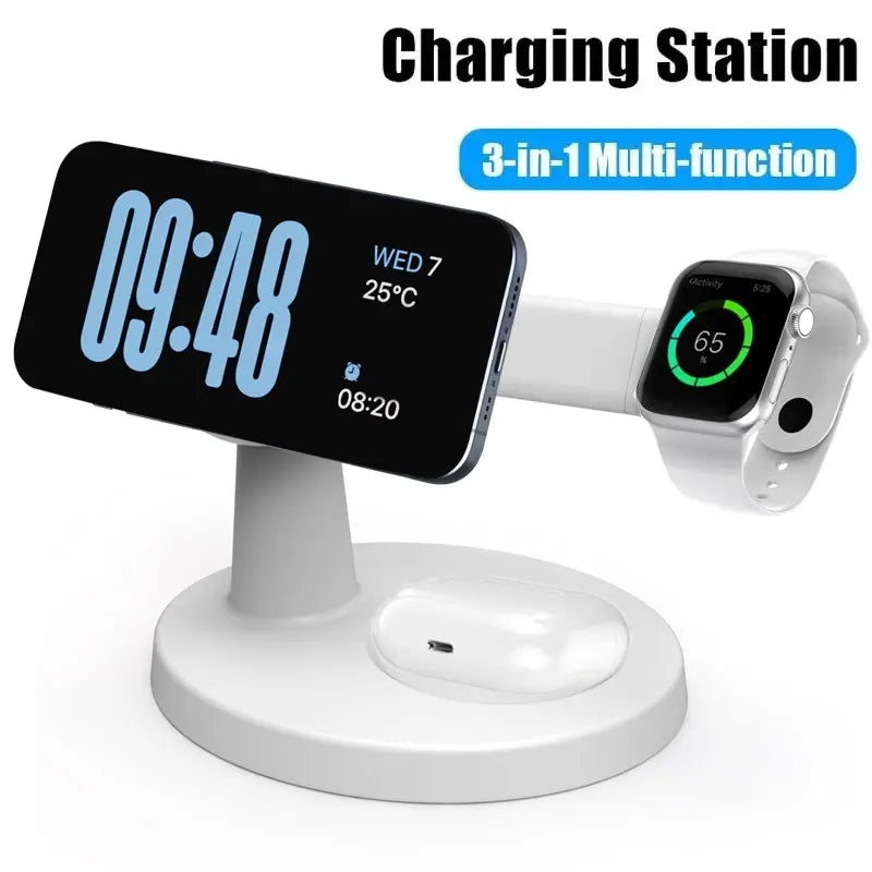 3-in-1 MagSafe Wireless Charging Station — iPhone, Apple Watch & AirPods